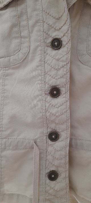 Cazadora Lino/Algodón Beige Talla L