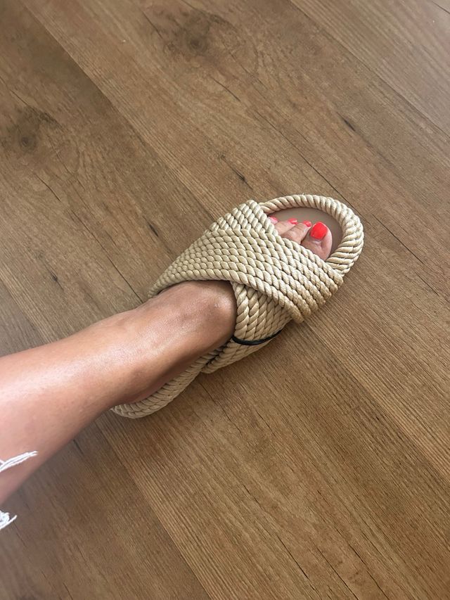 Palas rafia de zara talla 36 nuevas con etiqueta