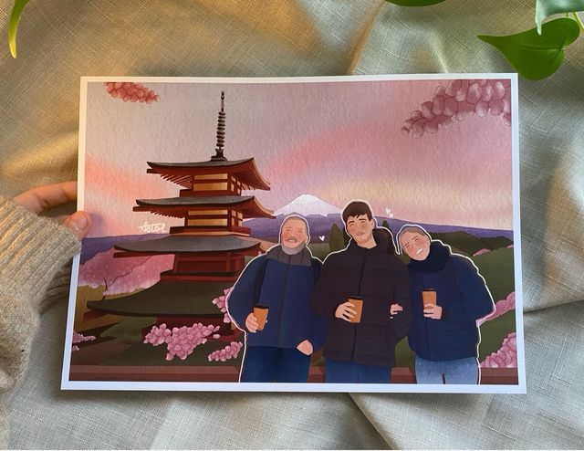 Ilustración personalizada acuarela