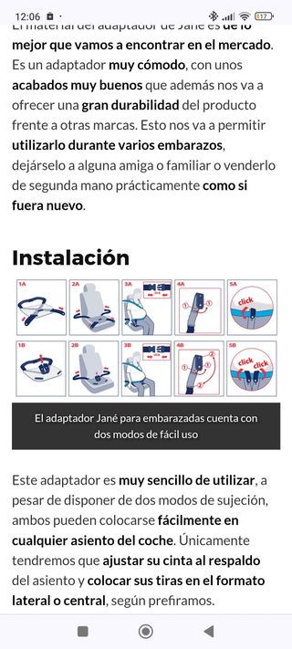 Adaptador cinturón seguridad embarazo
