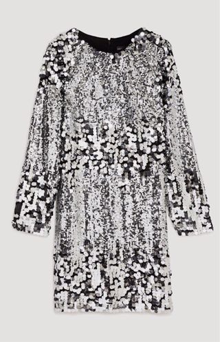 VESTIDO LENTEJUELAS PLATEADO NUEVO