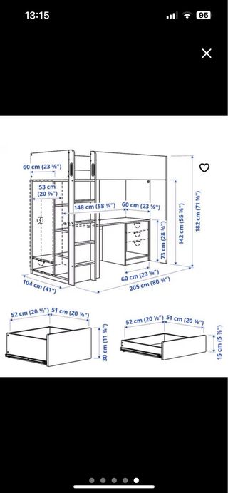 Cama escritorio Ikea