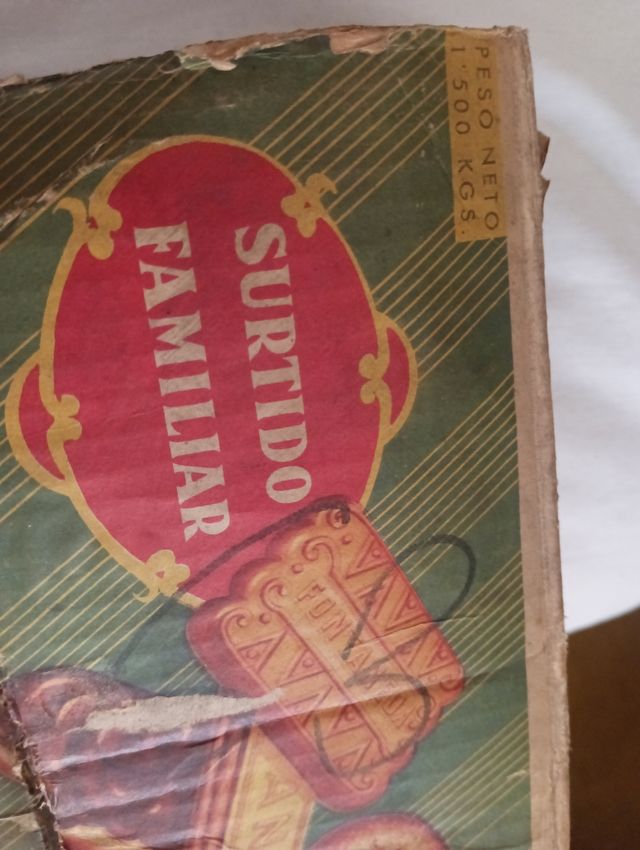 Caja de galletas de los años 60