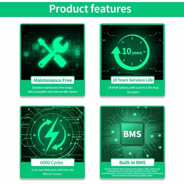 Batteria Solare Fotovoltaico 12,8V 100Ah Camper