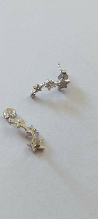 Pendientes trepadores plata