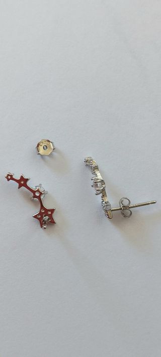 Pendientes trepadores plata