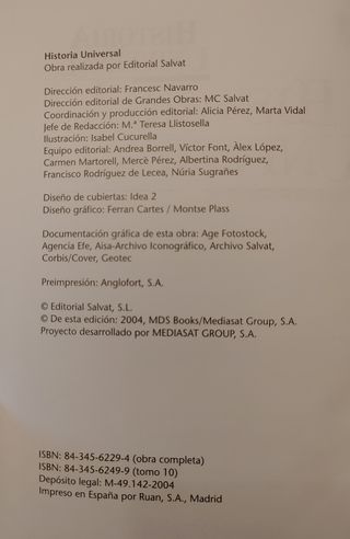 LOTE 6 TOMOS HISTORIA UNIVERSAL EL PAÍS