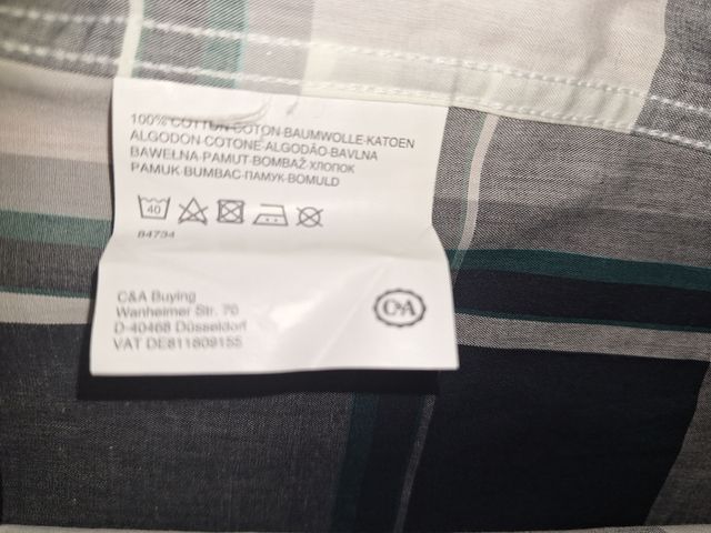 Camisa cuadros Angelo Litrico XXL 45-46