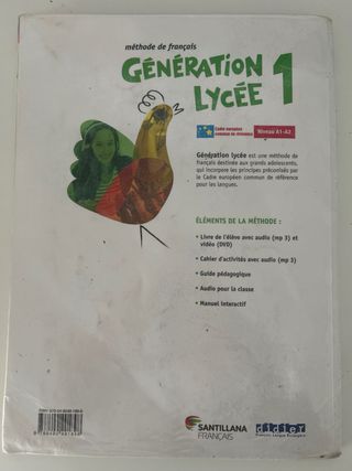 Libro de francés de primero de bachillerato