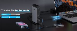 DOCKING STATION 15 EN 1. 3 HDMI 3 MONITORES 4K