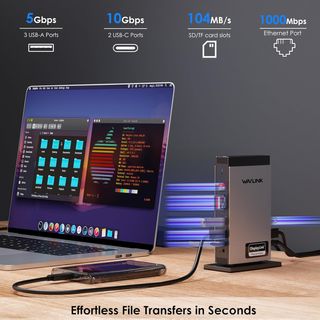 DOCKING STATION 15 EN 1. 3 HDMI 3 MONITORES 4K