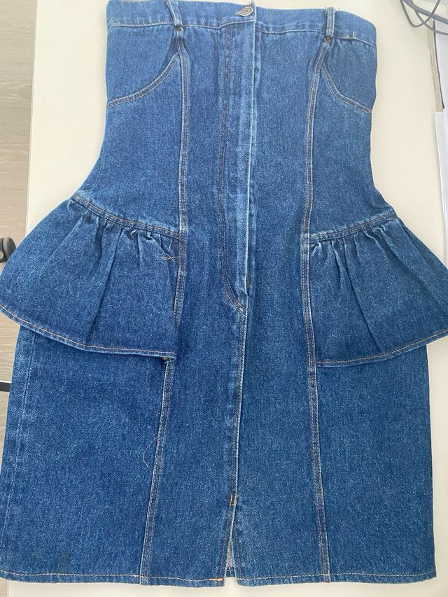 Vestido vaquero peplum