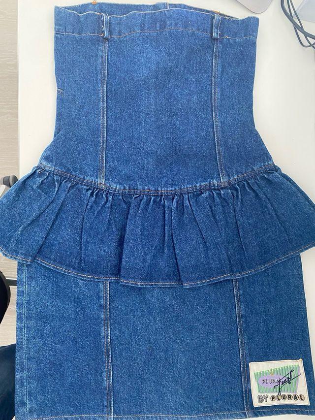 Vestido vaquero peplum