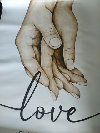 2 Laminas decorativas manos unidas