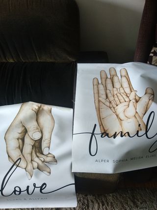 2 Laminas decorativas manos unidas