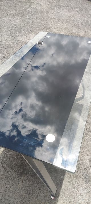 Mesa oficina escritorio cristal