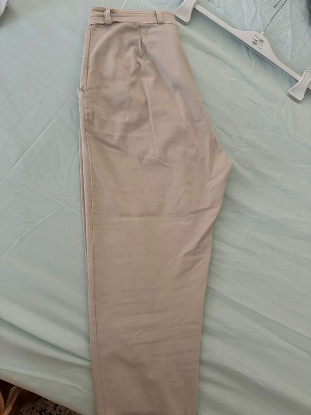 Pantaloni alla caviglia beige Candida tg S