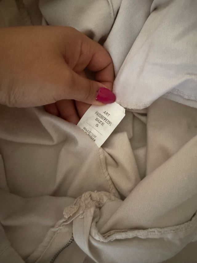 Pantaloni alla caviglia beige Candida tg S