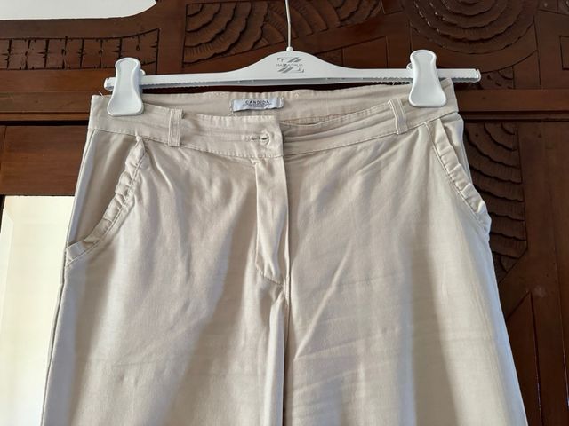 Pantaloni alla caviglia beige Candida tg S