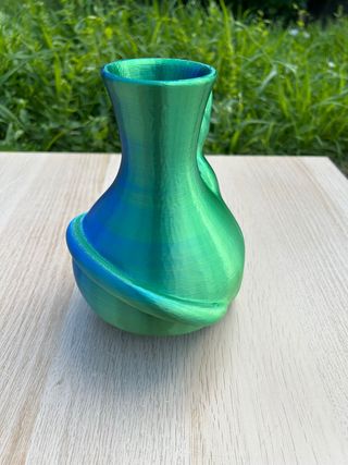 Vaso gatto blu verde