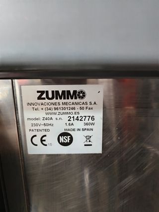 Maquina de Zummo Z40 cabinet 80cm Wide