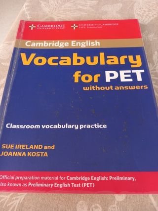 Vocabulary for pet 9780521708227