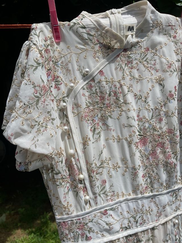 Vestido cheongsam chino