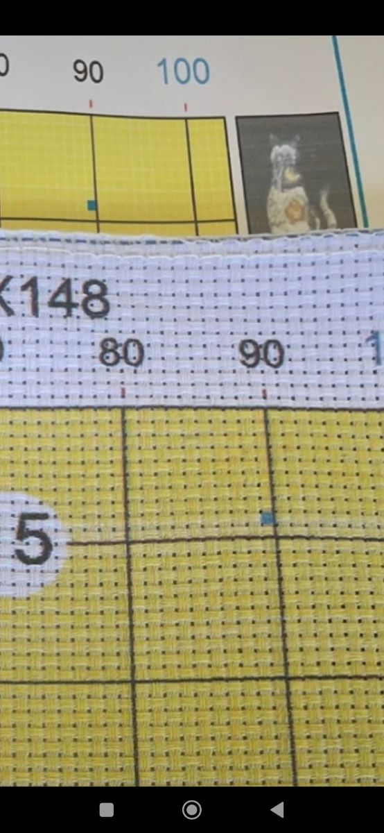 Kit punto de cruz, nuevo