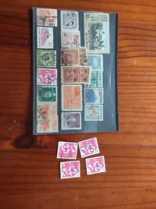 Sellos varios países: USA, Italia, Argentina, ...