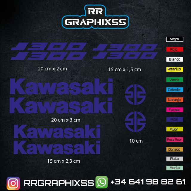 Kit Pegatinas Kawasaki J300