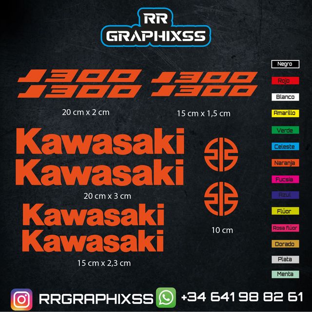 Kit Pegatinas Kawasaki J300