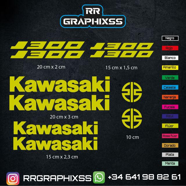 Kit Pegatinas Kawasaki J300