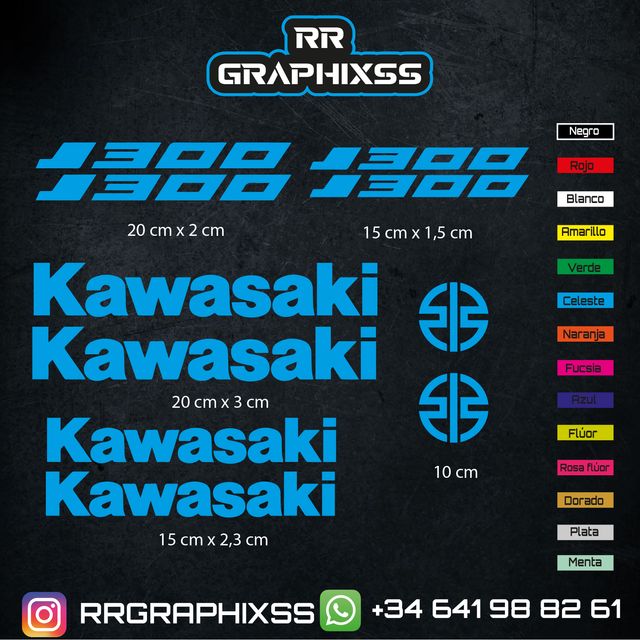 Kit Pegatinas Kawasaki J300