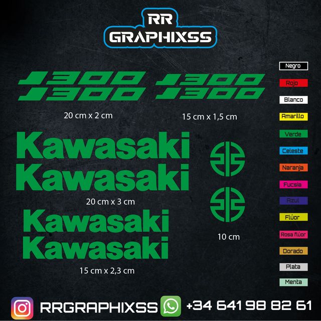 Kit Pegatinas Kawasaki J300