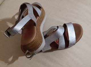 Sandalias plataforma plata