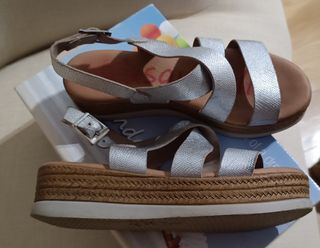 Sandalias plataforma plata