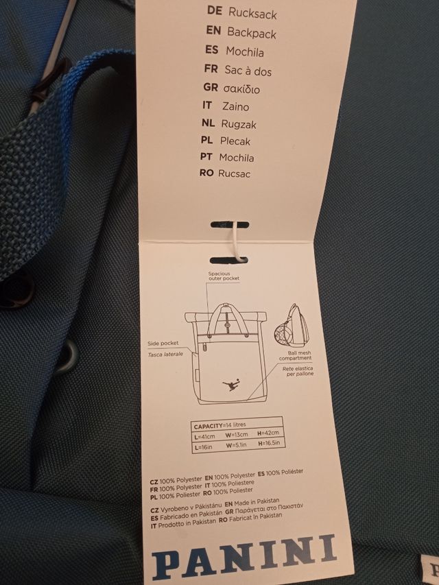 zaino Panini nuovo