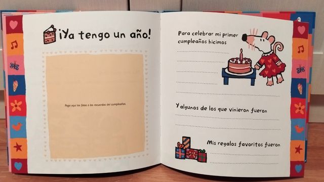 Libro recuerdos El primer año del bebe