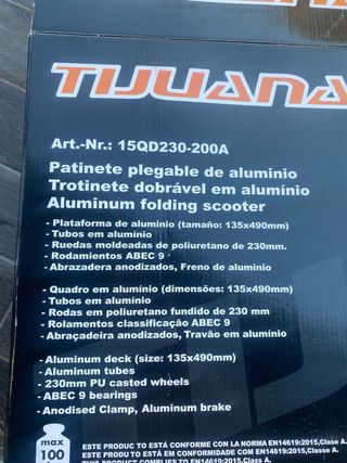 Patinete plegable Aluminio