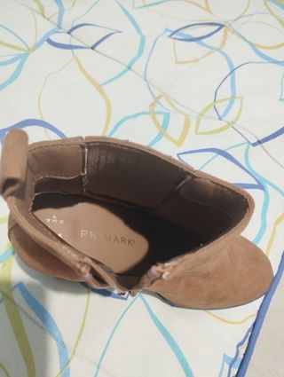 Botines Marrones Tacón, Talla 37.