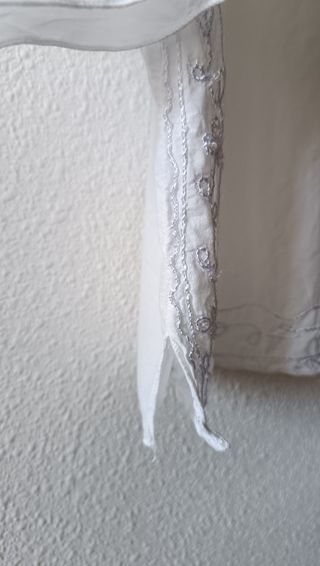 Vestido blanco bordado NUEVO TALLA XL 