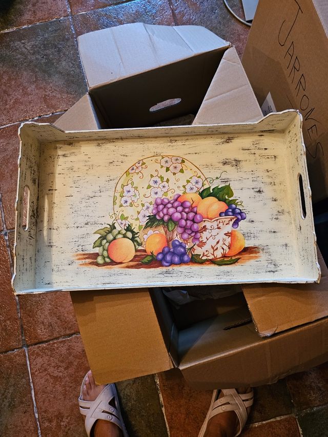 Bandeja pintada a mano