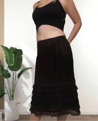 Falda Zara Woman de seda