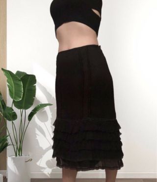 Falda Zara Woman de seda