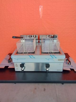 🔲 Freidora 10+10 Lts con Grifo - Romux