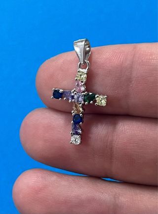 Colgante Cruz De Plata De Ley 925