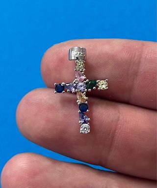 Colgante Cruz De Plata De Ley 925