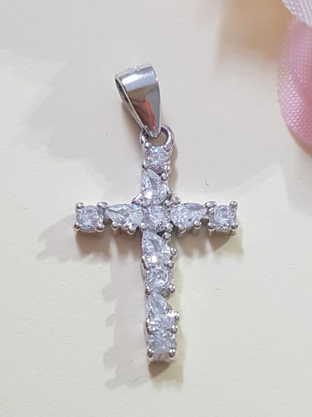 Colgante Cruz De Plata De Ley 925
