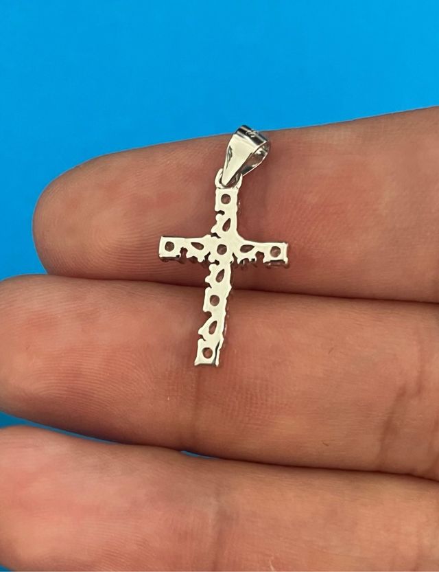 Colgante Cruz De Plata De Ley 925