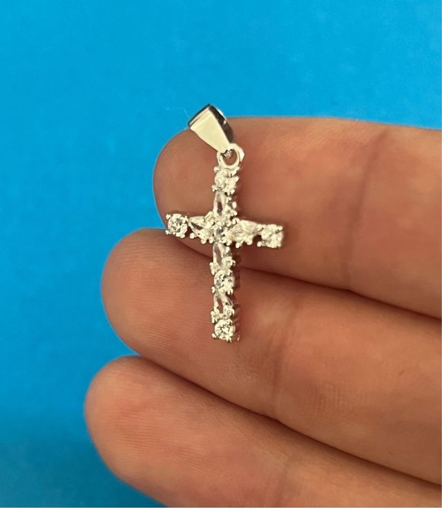 Colgante Cruz De Plata De Ley 925